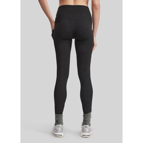 Black Women’s Leggings Size Medium Under Outfit Layering Stretch Pants - Picture 2 of 3